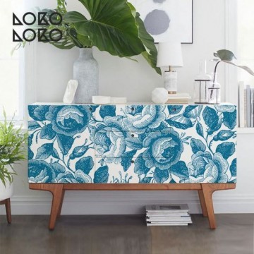 Estampado floral azul