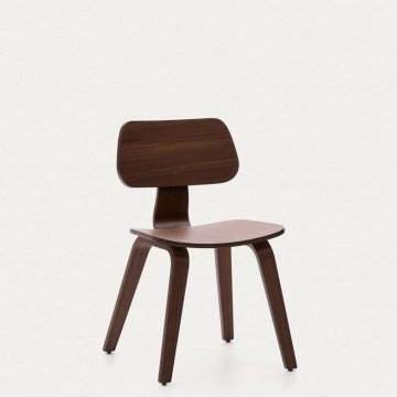 Silla Gena de chapa de nogal